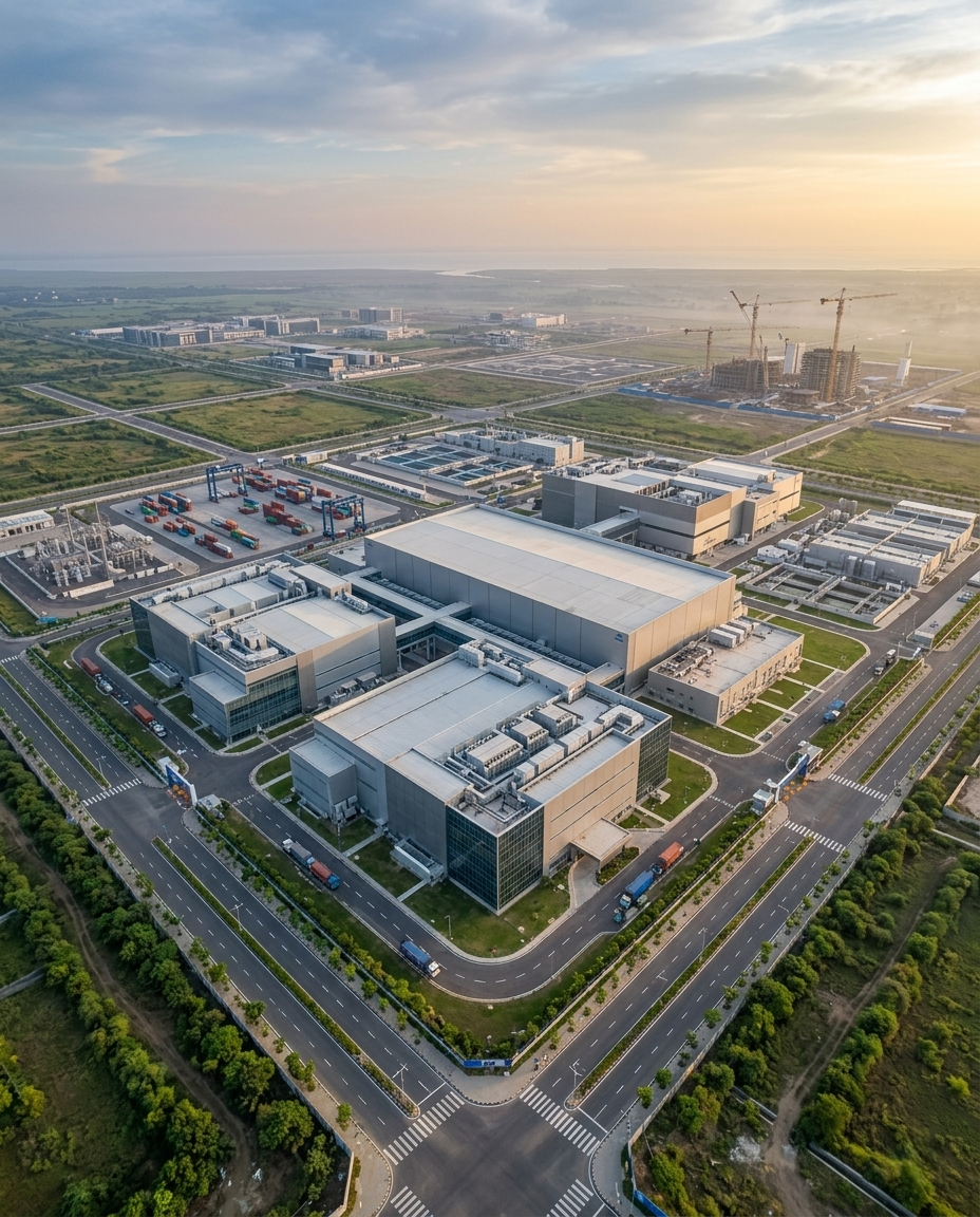 Tata Semiconductor Fab construction site Dholera