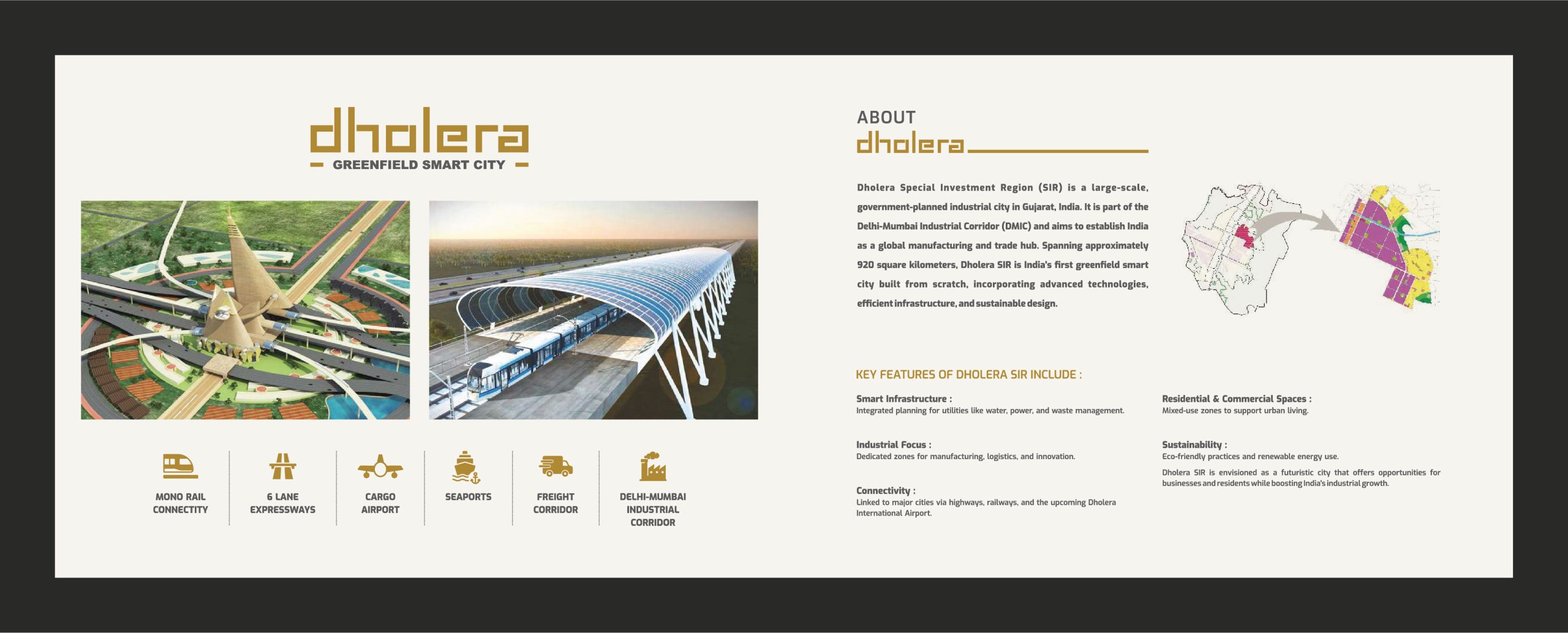Indra Developer inside layout of Dholera Smart City for upcoming projects